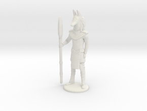 Jackal Guard At Attention - 20 mm in White Natural Versatile Plastic
