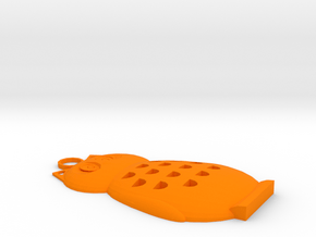 Owl Pendant in Orange Processed Versatile Plastic