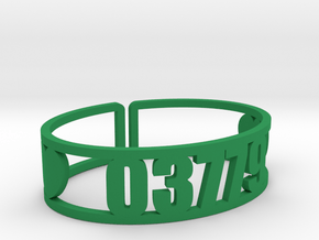 Walt Whitman Zip Cuff in Green Processed Versatile Plastic