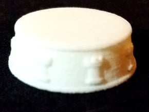 Chess Rook Base - 1 inch in White Natural Versatile Plastic