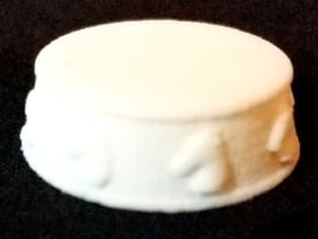 Chess Knight Base - 1 inch in White Natural Versatile Plastic