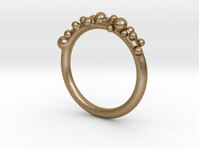 Bubble Ring (17mm) in Polished Gold Steel