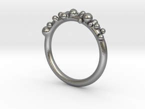 Bubble Ring (17mm) in Natural Silver