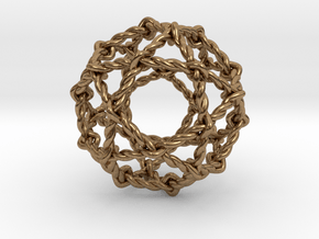 Twisted Penta Sphere 1.6" in Natural Brass