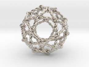 Twisted Penta Sphere 1.6" in Platinum