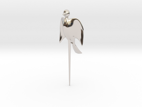 Bird shaped fork in Rhodium Plated Brass