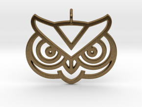 Owl Head Pendant in Natural Bronze