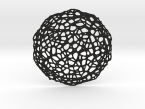 Coaster - Voronoi #7 (20 cm) in Black Natural Versatile Plastic