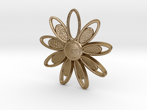 Spring Blossom 3 - Pendant in Polished Gold Steel