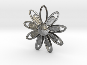 Spring Blossom 3 - Pendant in Polished Silver