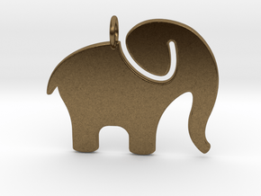 Elephant Pendant in Natural Bronze