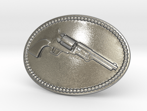 Colt Dragoon Belt Buckle in Natural Silver