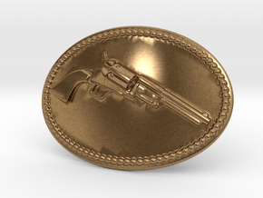 Colt Dragoon Belt Buckle in Natural Brass