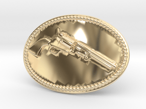 Colt Dragoon Belt Buckle in 14K Yellow Gold