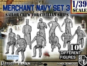 1-39 Merchant Navy Crew Set 3 in White Natural Versatile Plastic