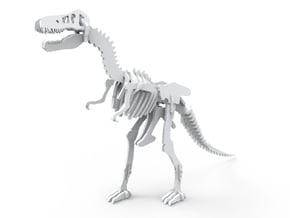 T-Rex 3D Model (miniature 7cm) in White Natural Versatile Plastic