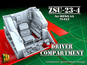 ZSU-23-4 shilka driver compartment (MENG) in Tan Fine Detail Plastic