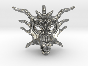 Sunlight Dragon Pendant in Natural Silver