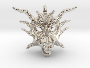 Sunlight Dragon Pendant in Rhodium Plated Brass
