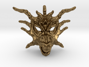 Sunlight Dragon Small Pendant in Natural Bronze