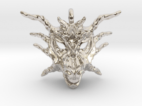 Sunlight Dragon Small Pendant in Platinum