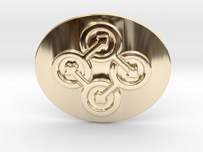 Circle Of Life Belt Buckle in 14K Yellow Gold
