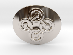 Circle Of Life Belt Buckle in Rhodium Plated Brass