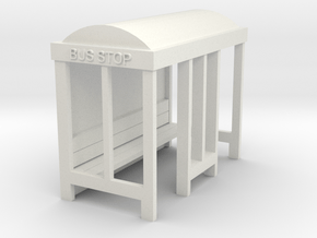 Bus Stop 72:1 Scale in White Natural Versatile Plastic