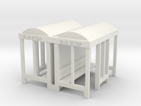 Bus Stop - 72:1Scale Qty(2)  in White Natural Versatile Plastic