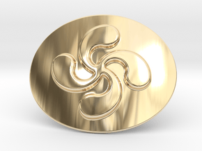 Basque Cross Belt Buckle in 14k Gold Plated Brass