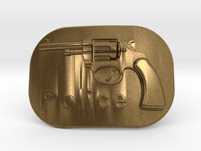 Colt Police Belt Buckle in Natural Bronze