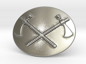 Tomahawk Belt Buckle in Natural Silver