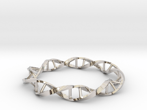 DNA Ring 23mm in Rhodium Plated Brass