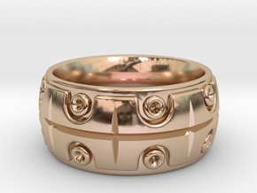 Union Ring Size 10.5 in 14k Rose Gold Plated Brass