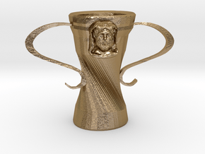 Hercules cup in Polished Gold Steel