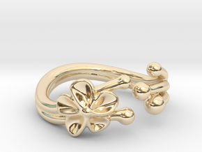 Orchid Ring in 14K Yellow Gold