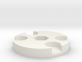 Pad Pod/Dolly Spacer in White Natural Versatile Plastic