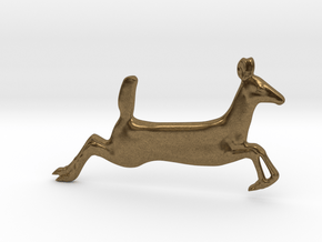 Running Fawn Pendant in Natural Bronze