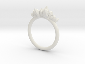 Crystal Ring (17mm) in White Natural Versatile Plastic