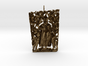 buddha Pendant in Polished Bronze