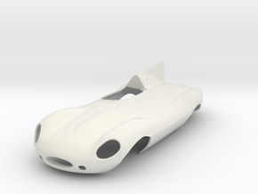 1/25 Jaguar Long Nose D Type in White Natural Versatile Plastic