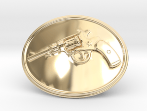 Nagant Belt Buckle in 14k Gold Plated Brass