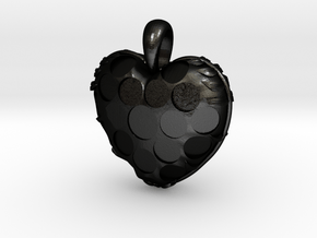Custom Heart Pendant in Matte Black Steel