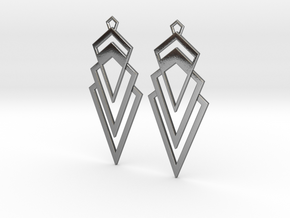Art Deco Earrings - Valorous in Polished Silver