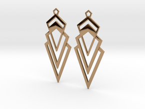 Art Deco Earrings - Valorous in Polished Brass