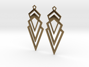 Art Deco Earrings - Valorous in Polished Bronze