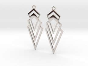 Art Deco Earrings - Valorous in Rhodium Plated Brass