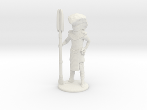Serpent Guard with Staff and Sidearm - 20mm in White Natural Versatile Plastic