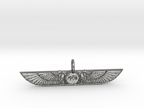 Disc Winged Pendant in Polished Silver