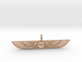 Disc Winged Pendant in 14k Rose Gold
